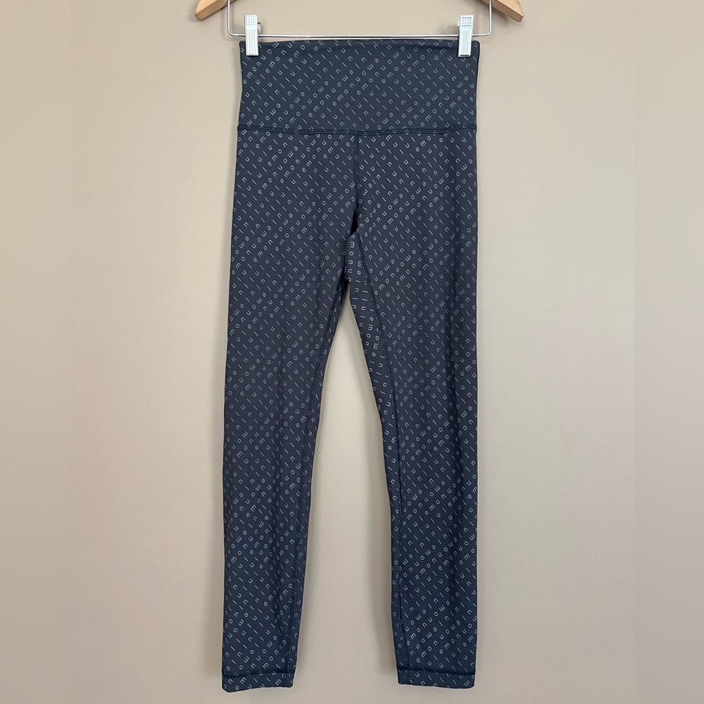 {Lululemon} Wunder Train High-Rise Tight 25" in Mirrorify Black Multi - Womens 6